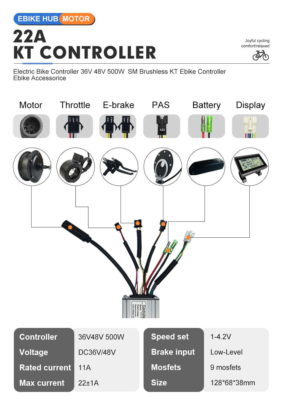 36V/48V 500W Ebike Conversion Kit Fat Tire 4.0 Tyre Front Wheel Hub Motor