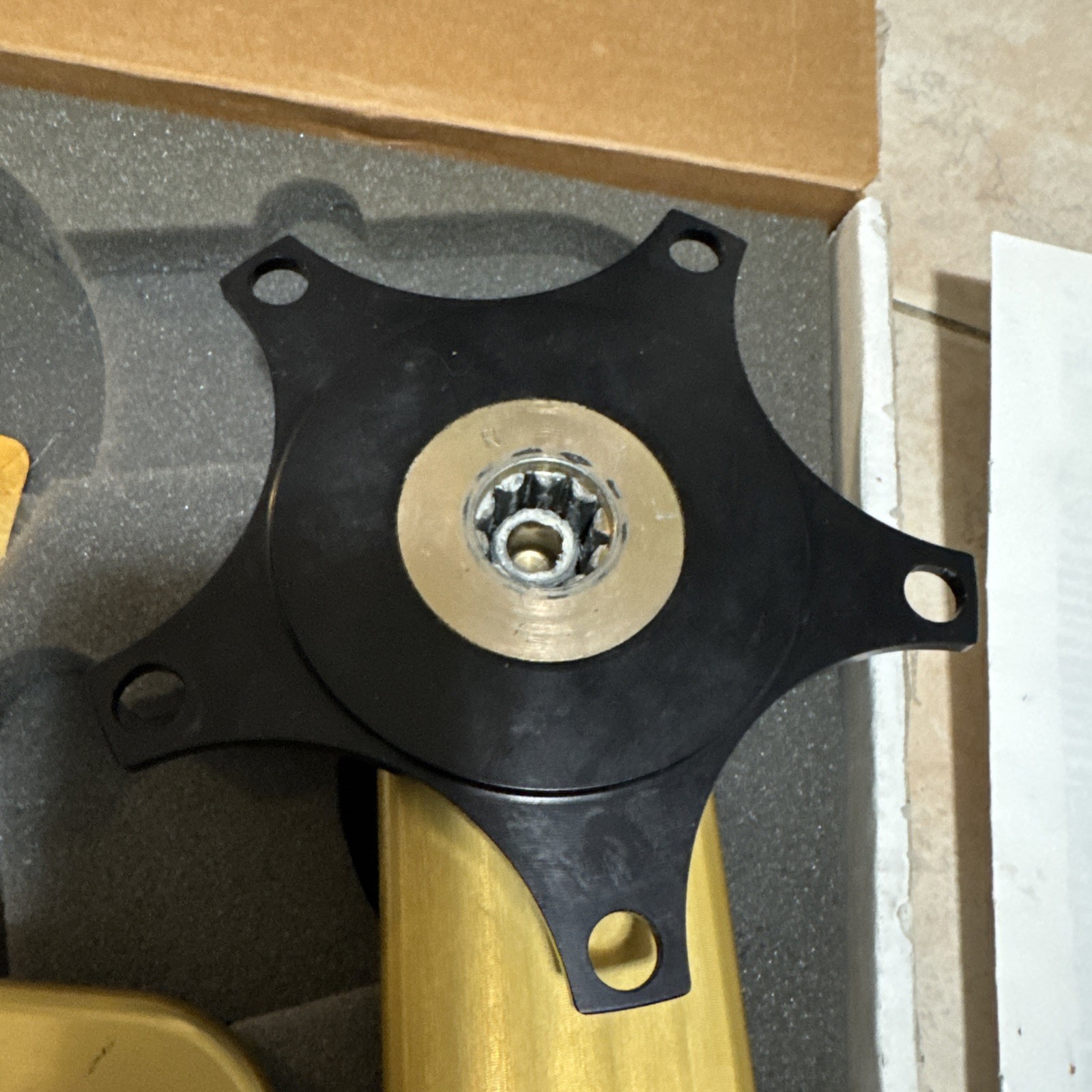 Power Cranks 175.mm Training Crankset w/ Bottom Bracket Gold