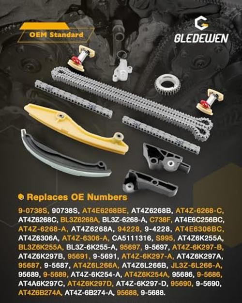 3.5 3.7 L, Compatible with 2011-2019 Ford F-150 Engine Timing Chain Kit