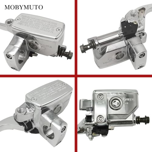 Universal 1″ 25mm Motorcycle Brake Master Cylinder Lever – Chrome Handle – Left