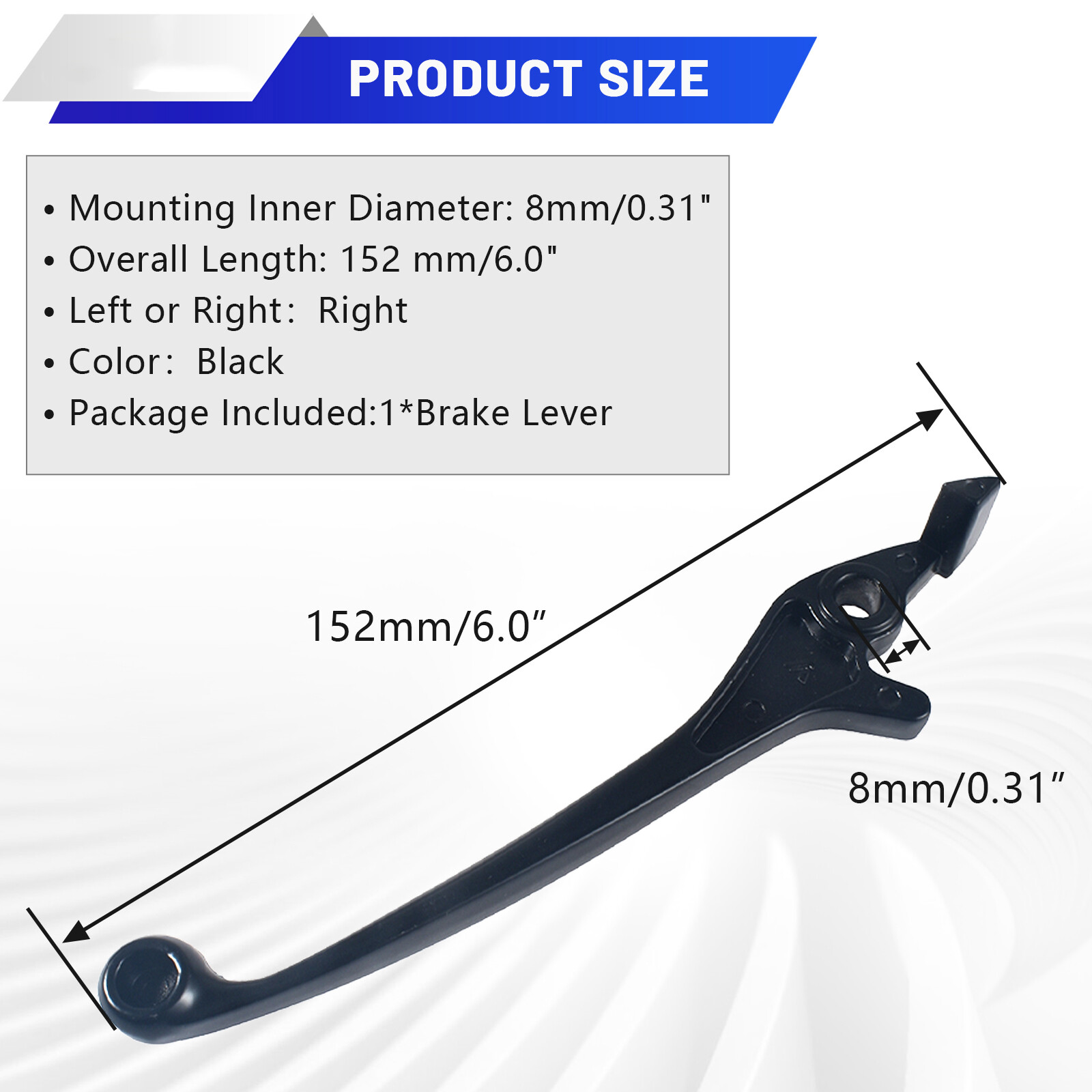 Right Hydraulic Disc Brake Lever for 50cc-125cc Chinese Dirt Bike Pit Bike
