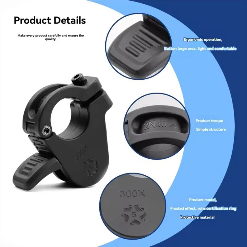 EBike Thumb Throttle 24V 36V 48V 72V Left/Right Hand Throttle SM Plug Connector
