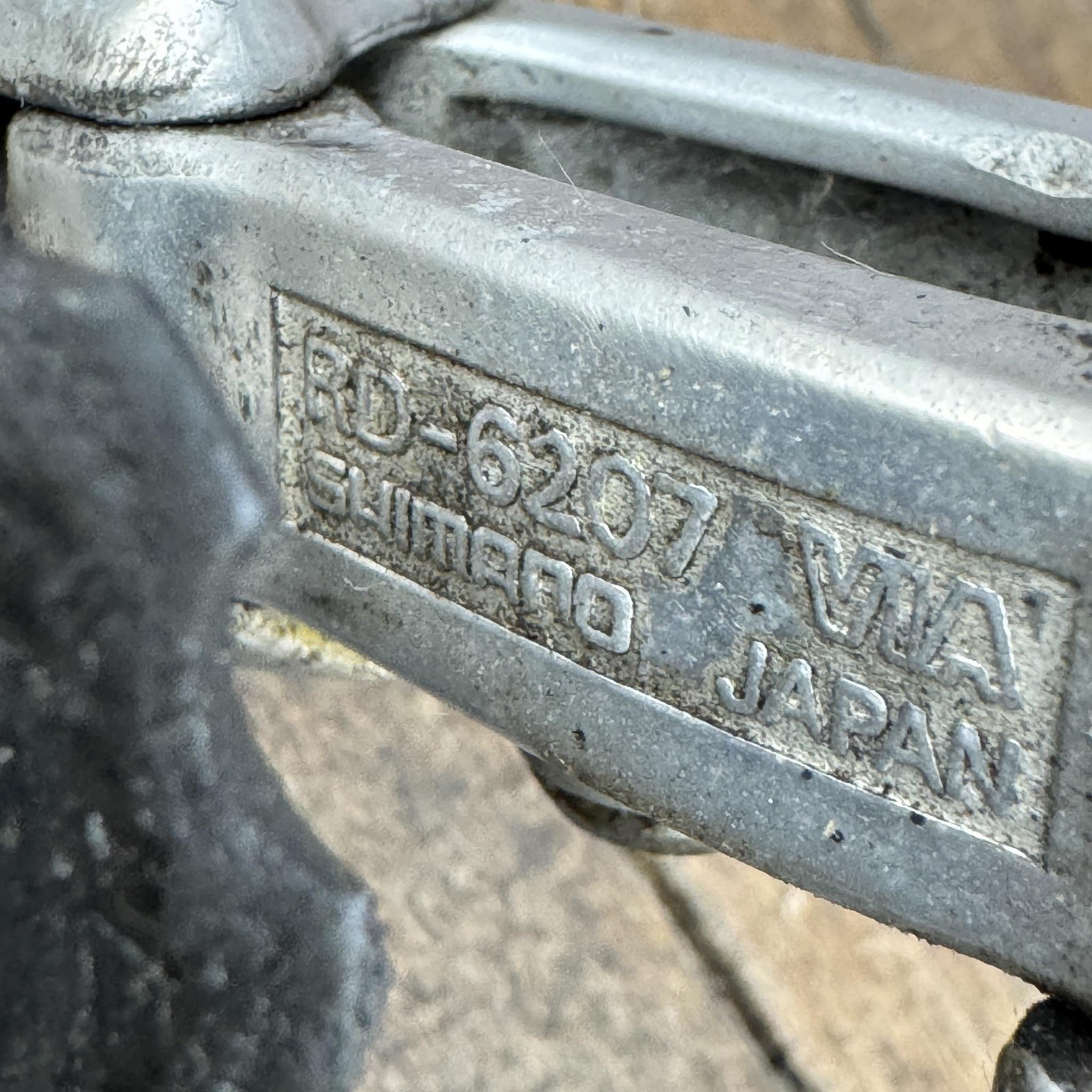 Vintage Shimano 600 Rear Derailleur RD-6207 LONG Cage Silver Road Japan 225g
