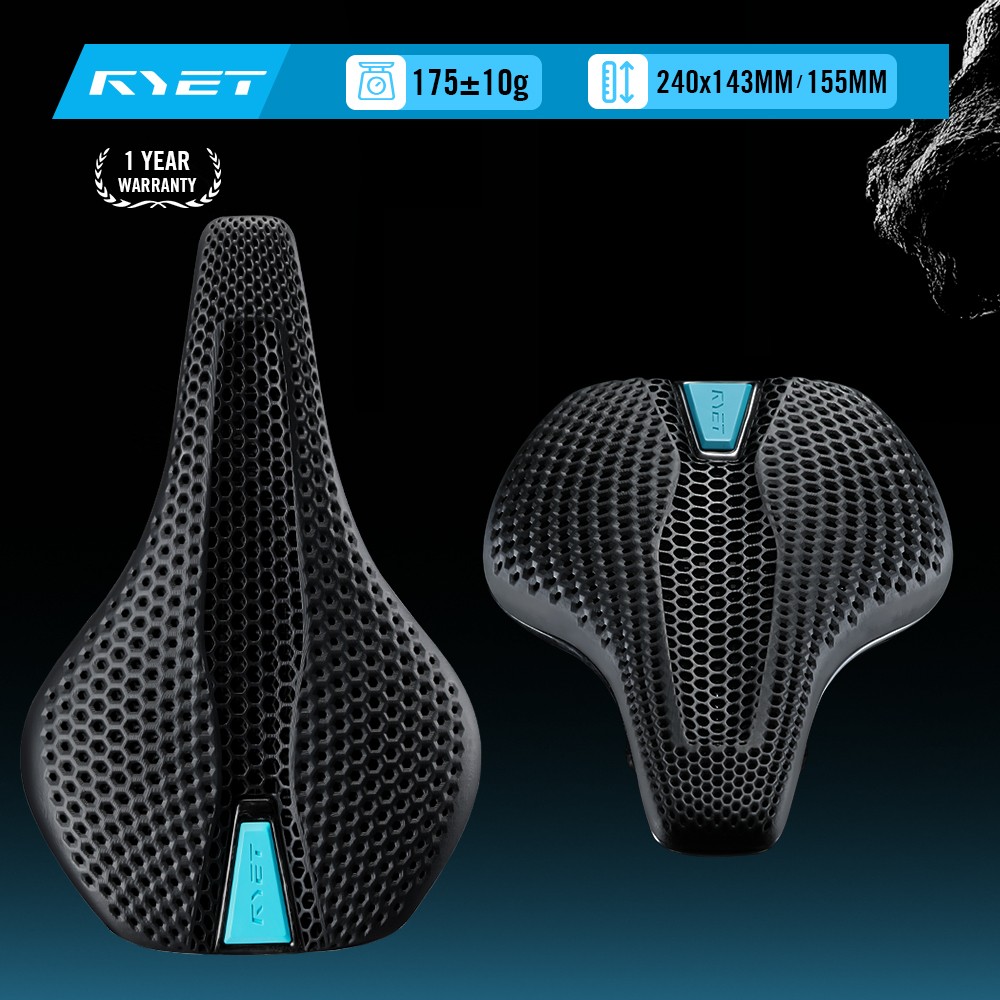 3D Printed Carbon Bike Saddle Carbon Rails 143/155MM for MTB Gravel Road Bike