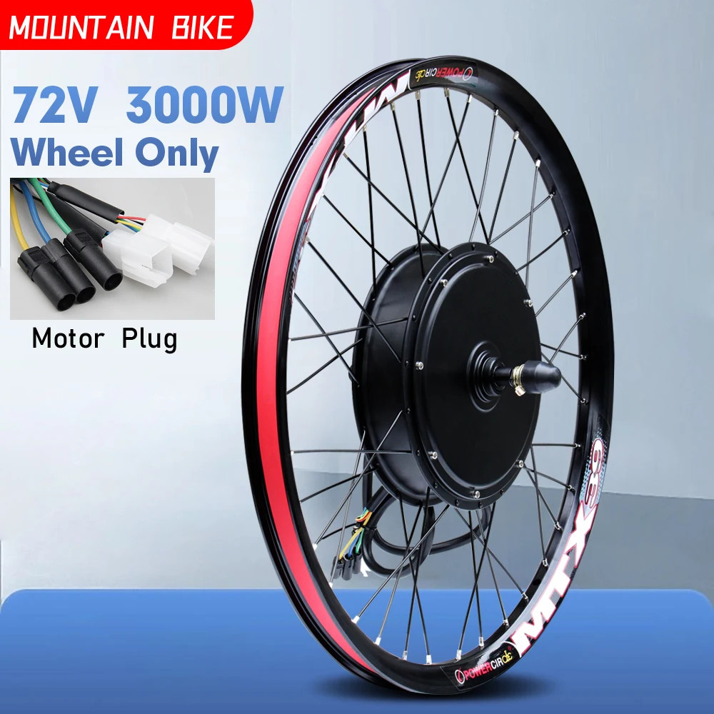 MTX Ebike Kit 72V 3000W 105kmh Max Speed 20-29inch Brushless Rear Hub Motor