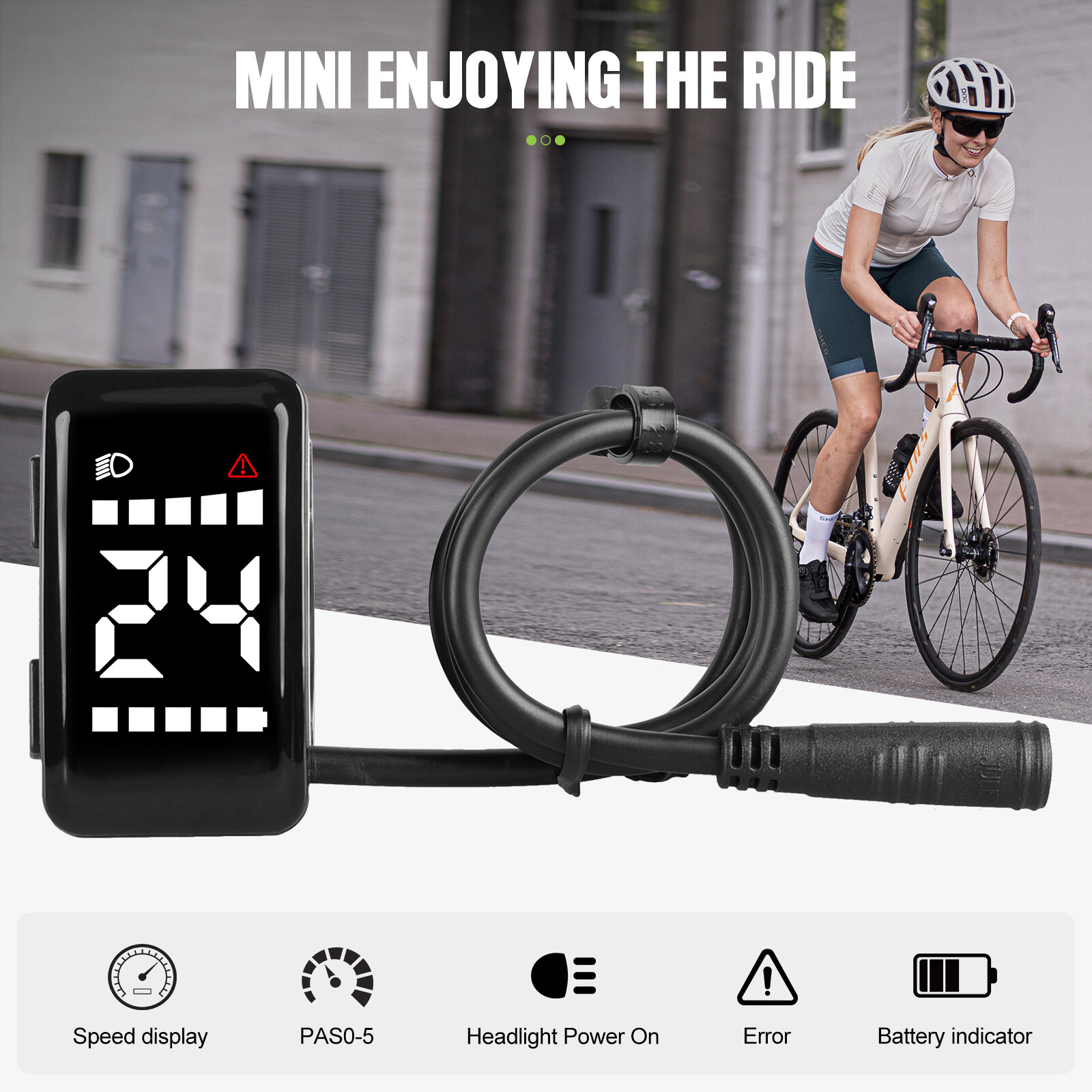 DZ04 LCD Display Speedmeter for e Bike BAFANG BBS02 BBSHD Mid Motor