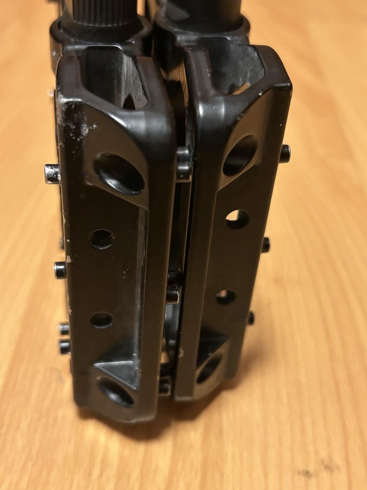 KONA Flat Platform Pedals Alloy Black BMX MTB Jackshit Wah Wah 9/16” CrMo Axle