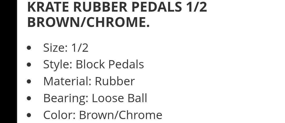 BROWN BICYCLE PEDALS BOW STYLE 1/2″, STINGRAYS, CRUISER,BMX, CHOPPER