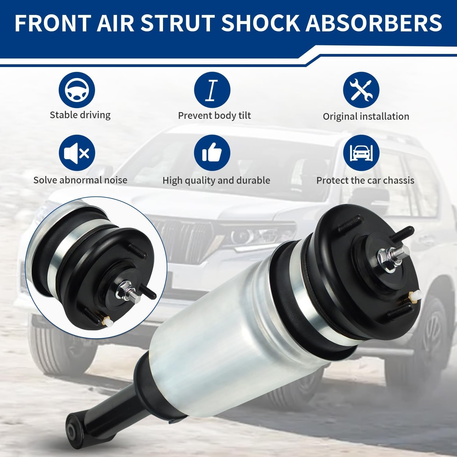 2x Front Air Suspension Strut Land Rover LR3 LR4 Sport