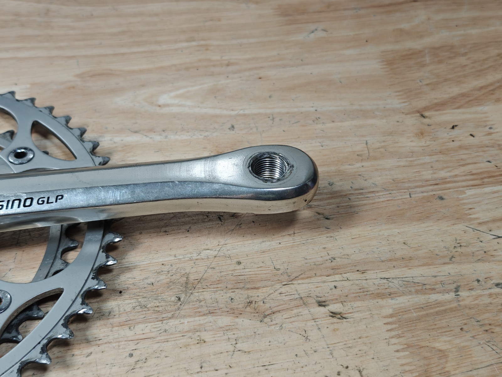 Vintage Sugino GLP Crankset JIS Taper 170mm 52/42 tooth chainrings