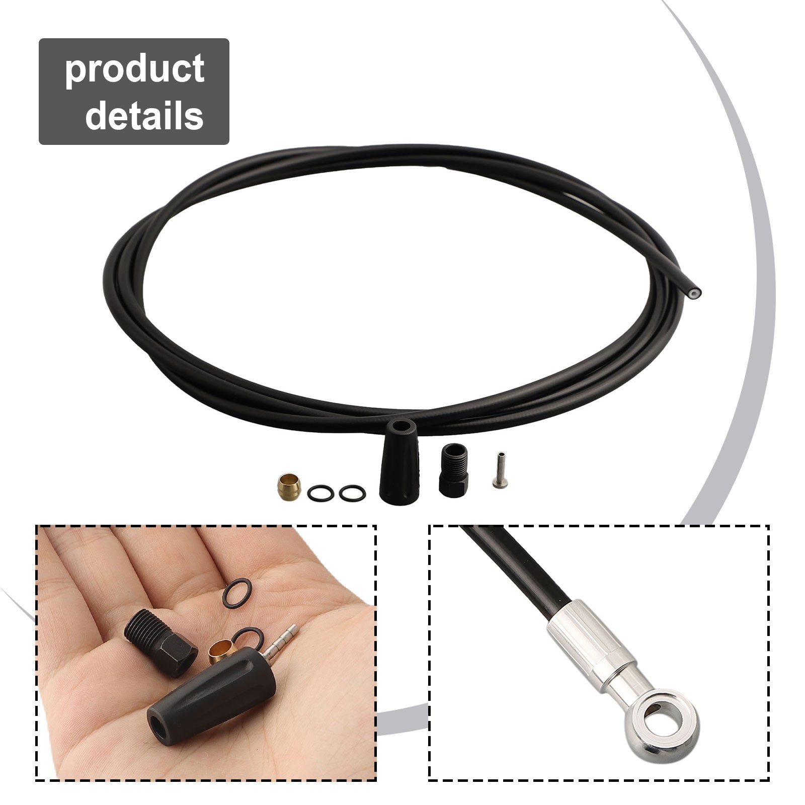 Brake Hose Kit for BH90 Banjo Fitting Calipers For XT M8000 M8020 M8100