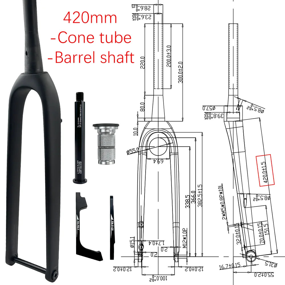 Carbon Internal Cable Disc Brake Front Fork Gravel/Mountain/Road Bike Frok