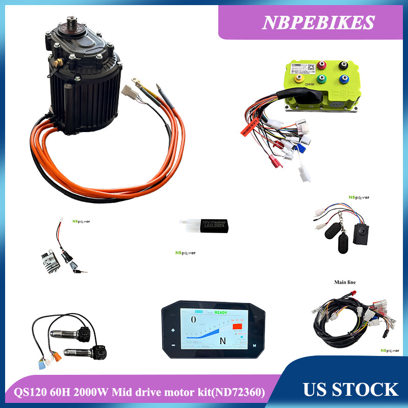 QS120 60H 2000W mid drive motor with gear box(1:2.35 radio)+ND72360 Controller.