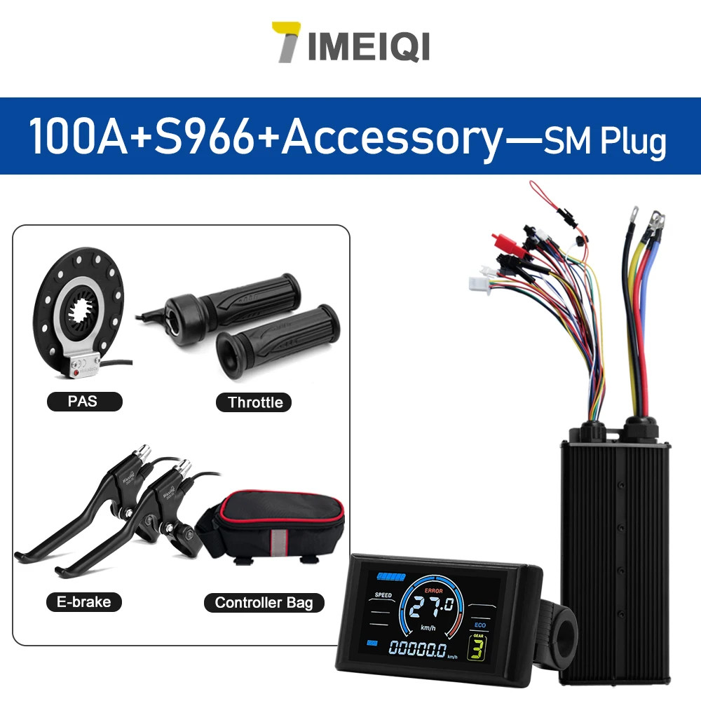 E-bike Sine Wave Controller 100A Three-Mode 48V 72V with UKC1 LCD Color Display