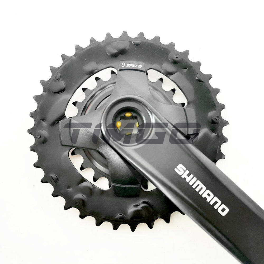 Shimano FC-MT101 2×9 Speed MTB Bike Crankset 36-22T BB-UN100 Bottom Bracket