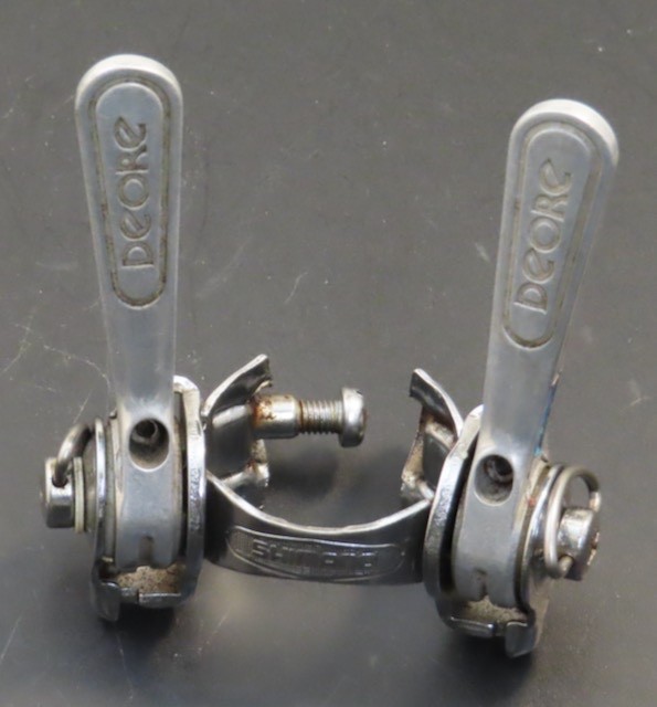 Vintage Shimano Deore Clamp on down tube friction shifters Japan