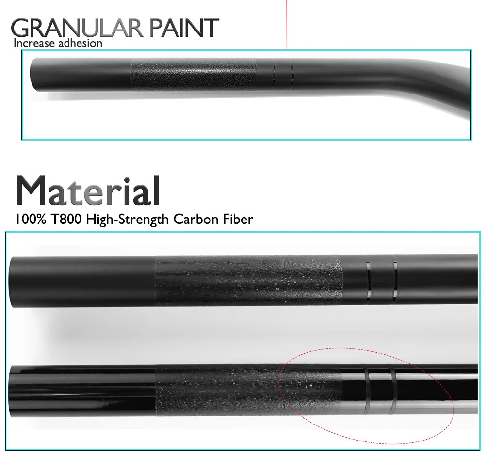 Carbon Fiber MTB Bikle Integrated Handlebar with Stem Riser -17 Degree 70*740mm