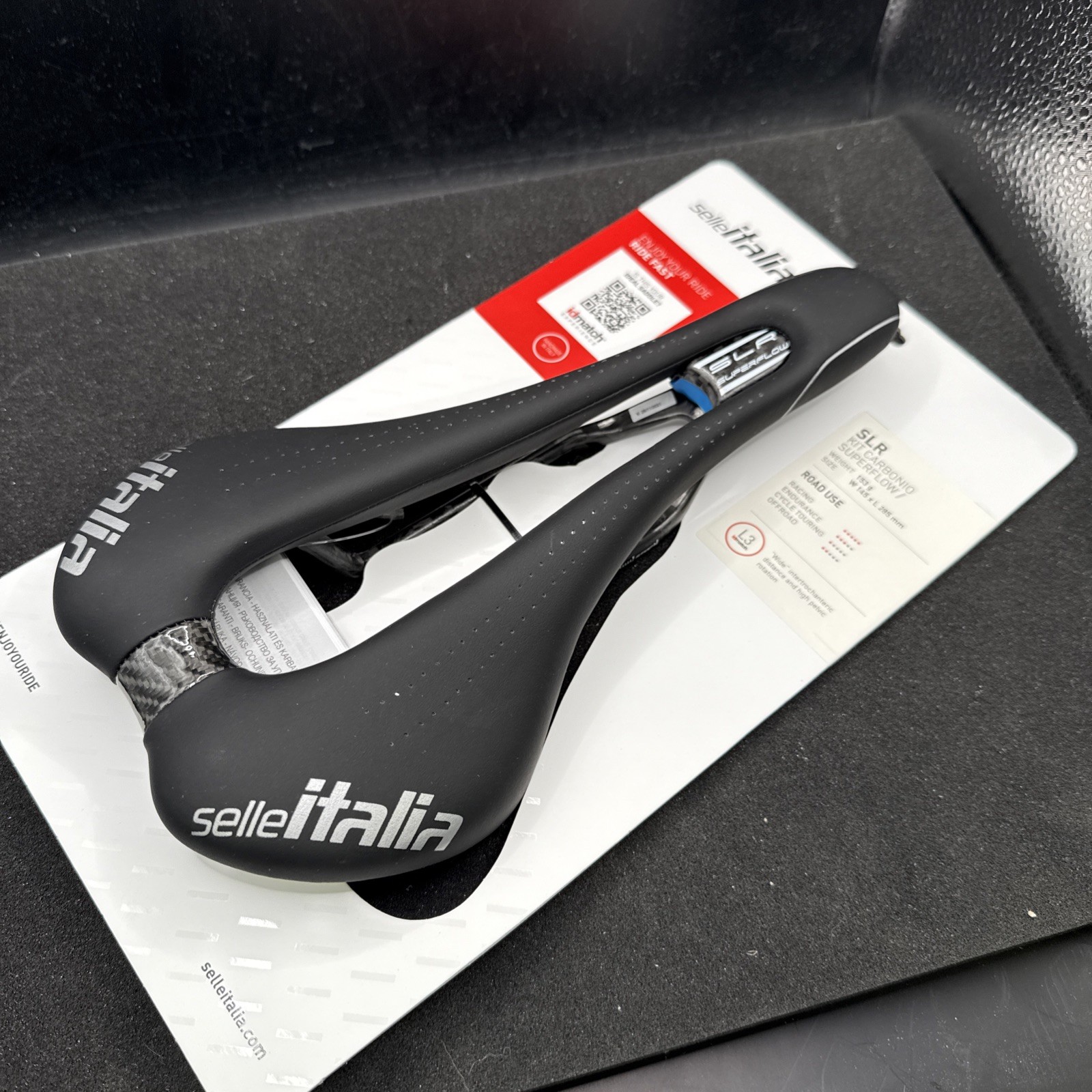 Selle Italia Slr Kit Carbonio Superflow Cycling Saddle Seat L3 145mm (9419-54)