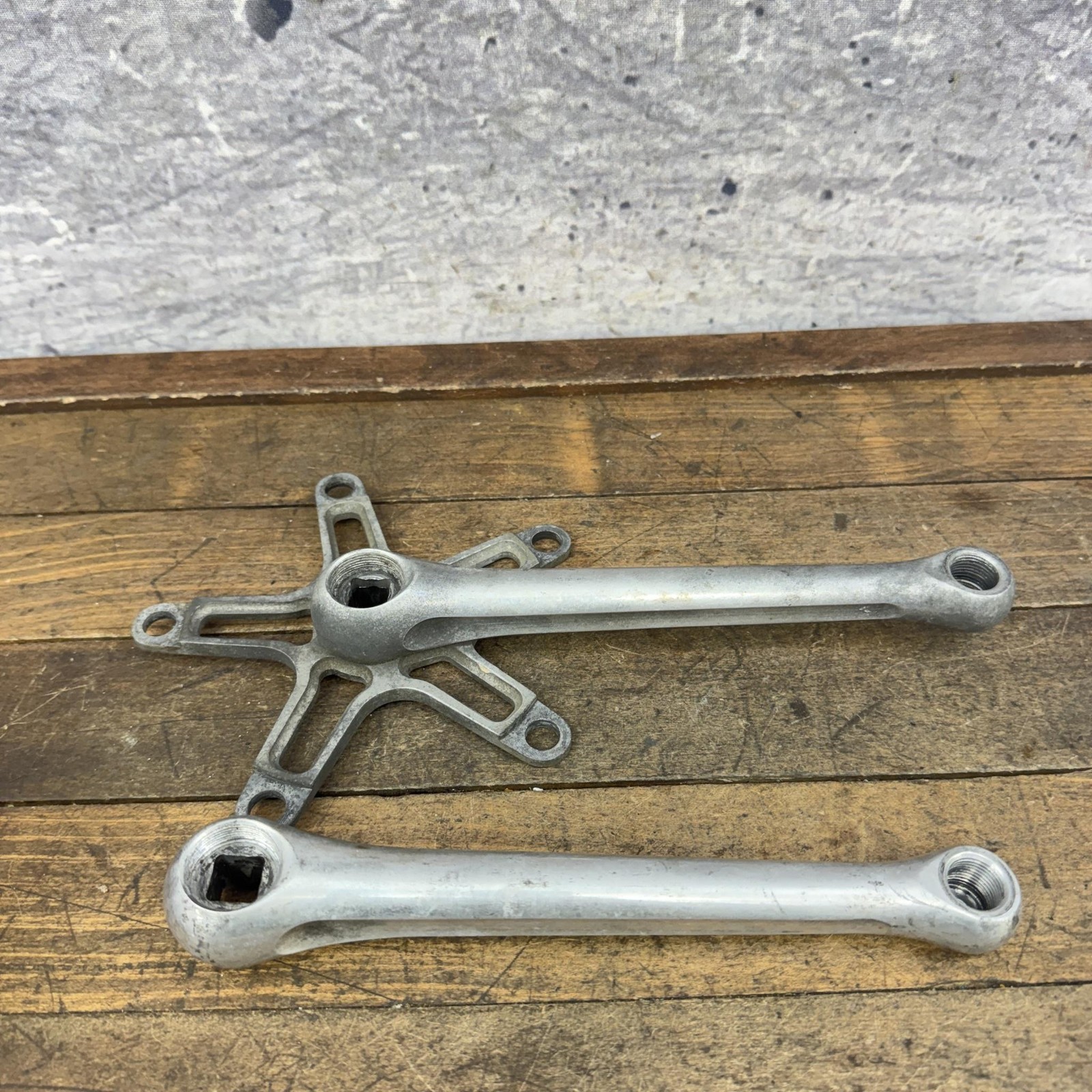 Vintage Topline Crankset 175 177 Crank 130 BCD Square Taper Road Bike Alloy Arms