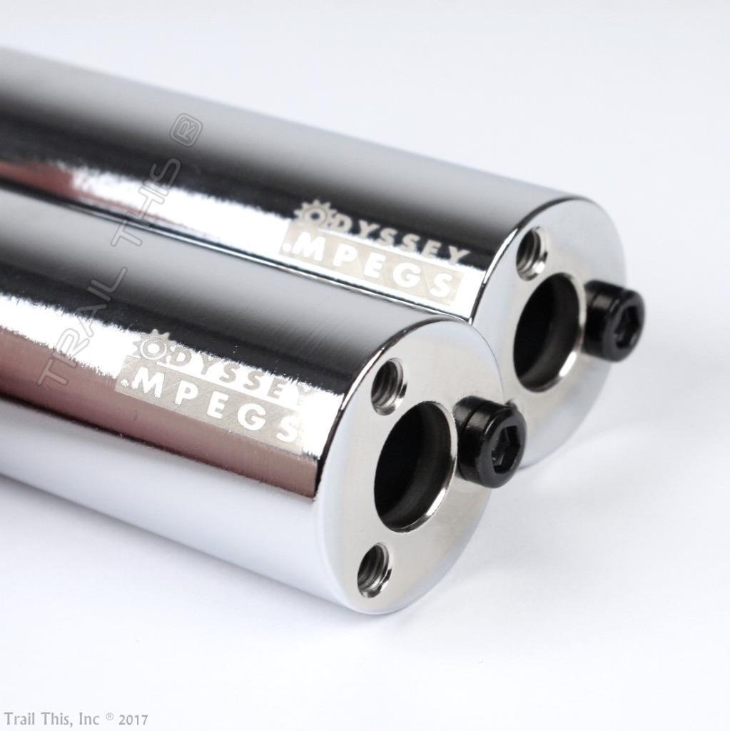 Odyssey MPEG 3-Position 4″ BMX Bike Pegs 14mm w/ 3/8″Adaptor 1-Pair – Chrome
