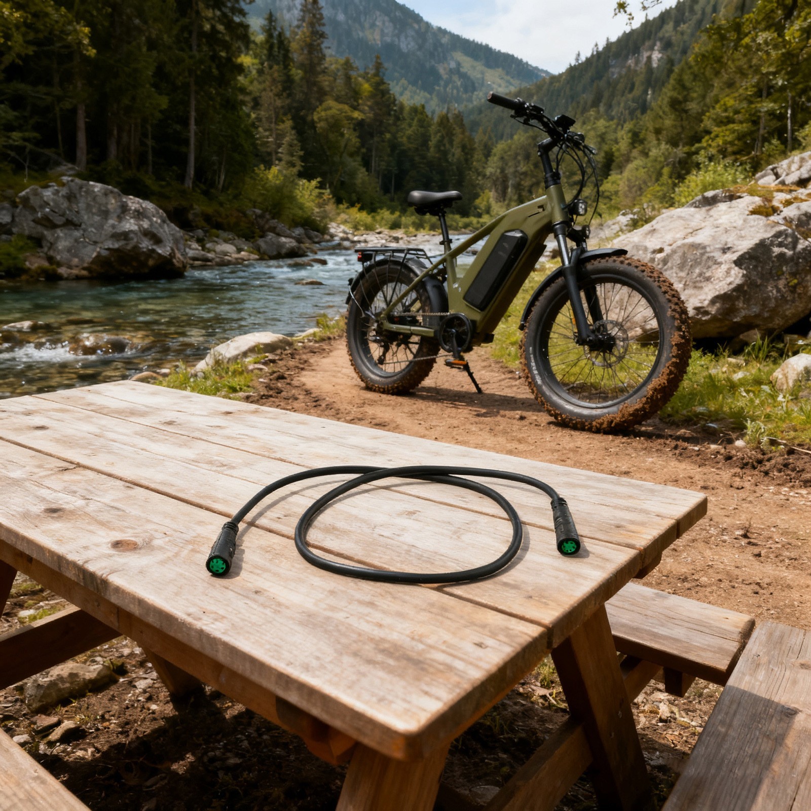 Adapter Cable for Electric Bike Display with Waterproof 5Pin Connection