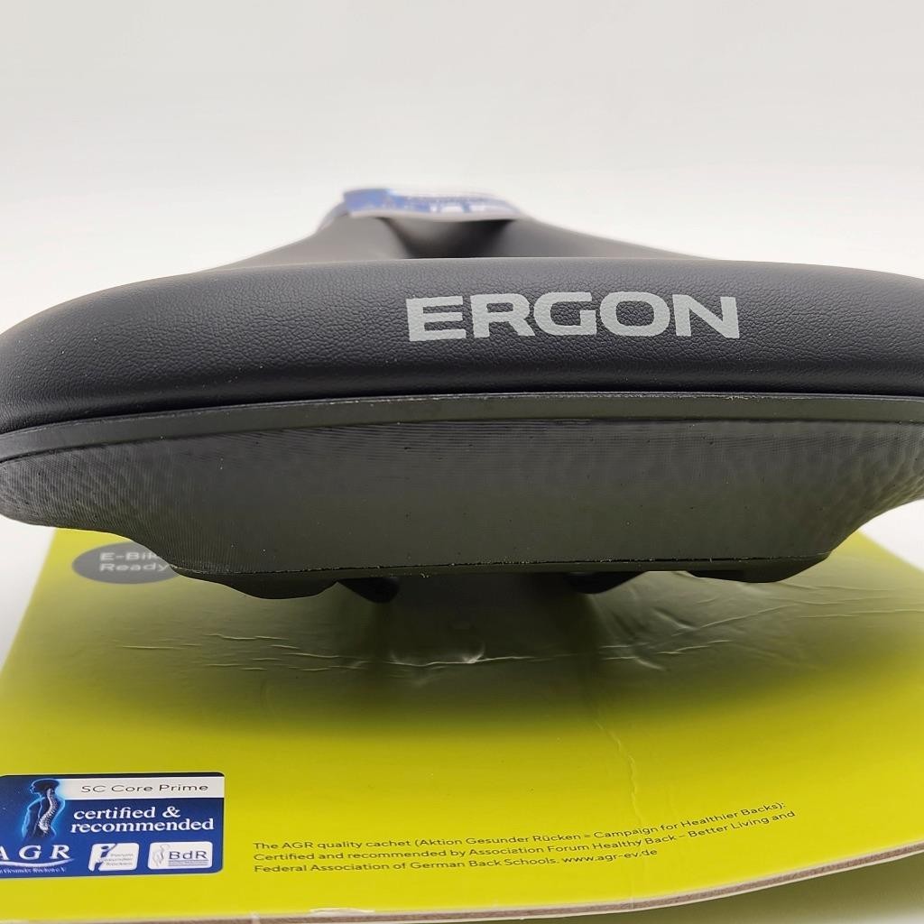 Ergon SC Core Prime Medium / Large Men’s Bicycle Saddle Black Steel Rails