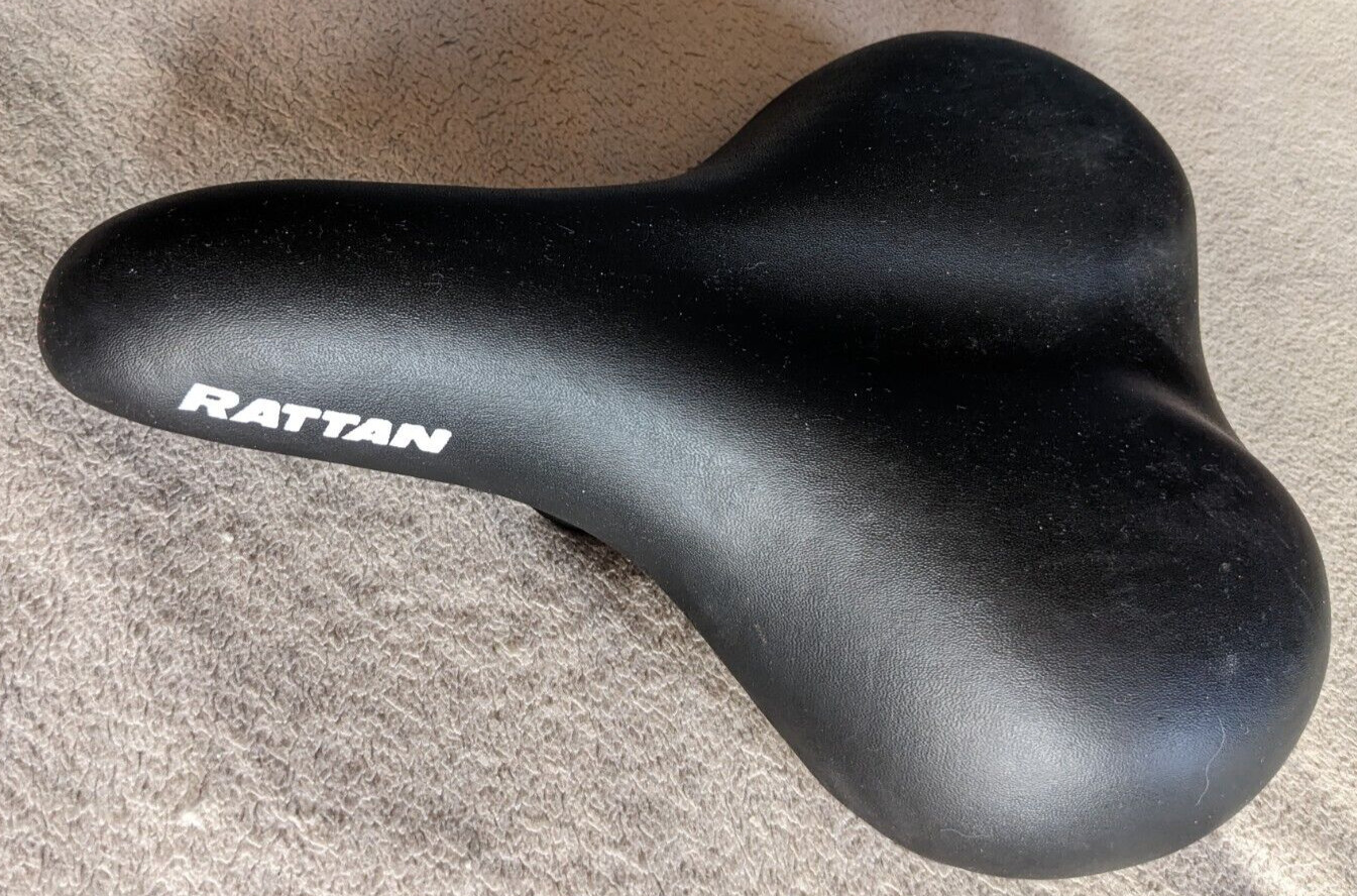 RATTAN Bicycle Cruiser Saddle Seat Black Adult Unisex Sized