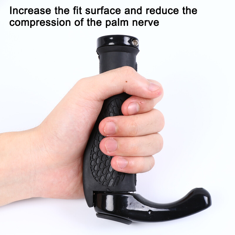 Ergonomic MTB Mountain Bike Bicycle Handlebar Rubber Grips Cycling Lock-On Ends