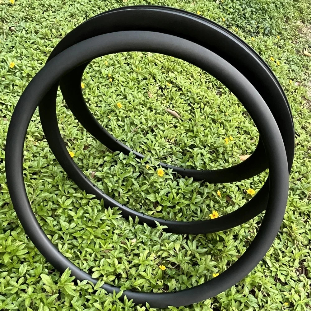 700C Symmetry Carbon Rim Tubeless Road Bike Wheels UD Matte Glossy Finish 24 28H