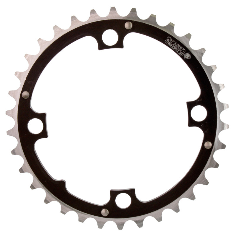 Origin-8 Alloy Ramped Chainrings Chainring Or8 104mm 34t Ramped 4b Bk/sl