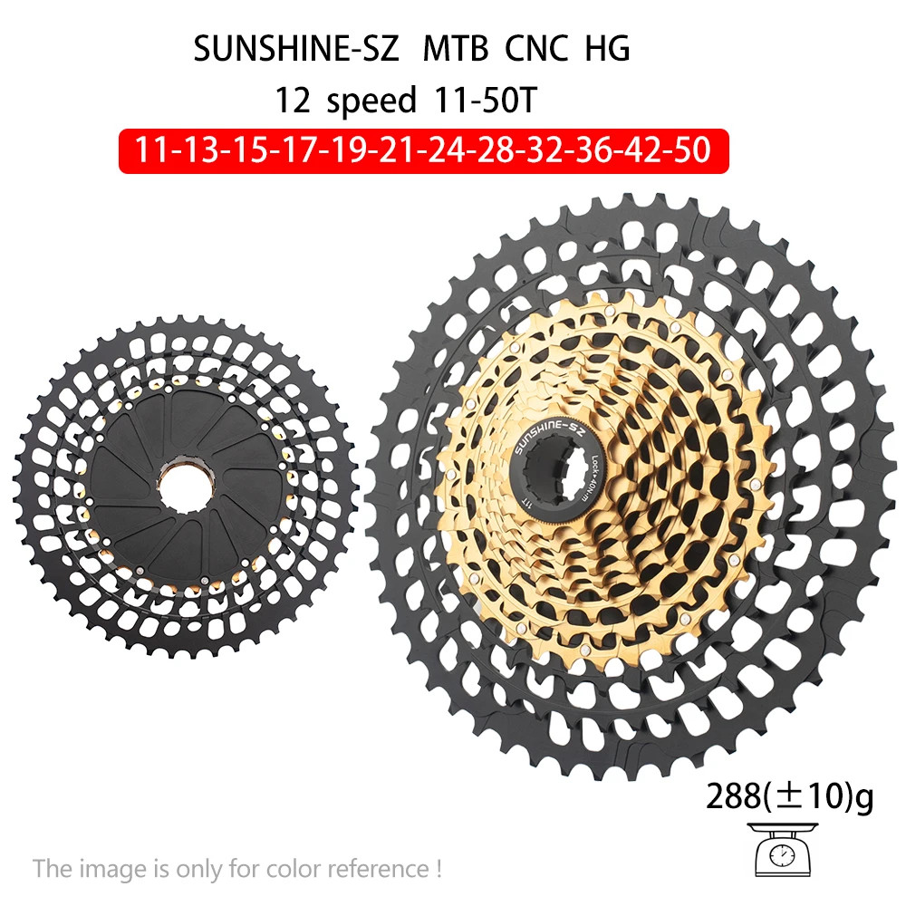 SUNSHINE 12 Speed MTB Bike Ultralight Cassette 11-46/50/51T Freewheel HG freehub