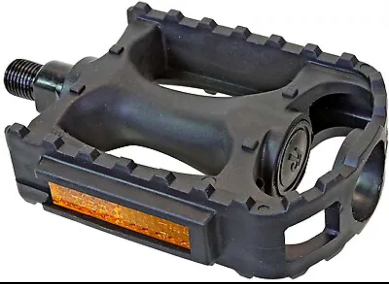 Two PEDALS SunLite Mountain Bike PLASTIC 1/2in Black – One Pair