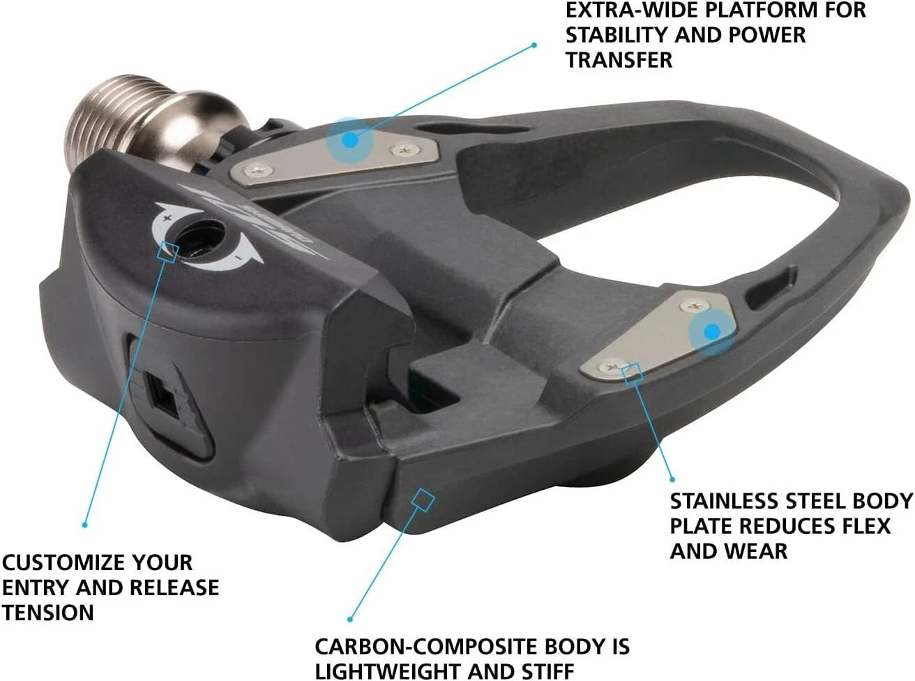 Shimano 105 PD-R7000 SPD-SL Road Bike Pedals – Black – Lightweight & Durable