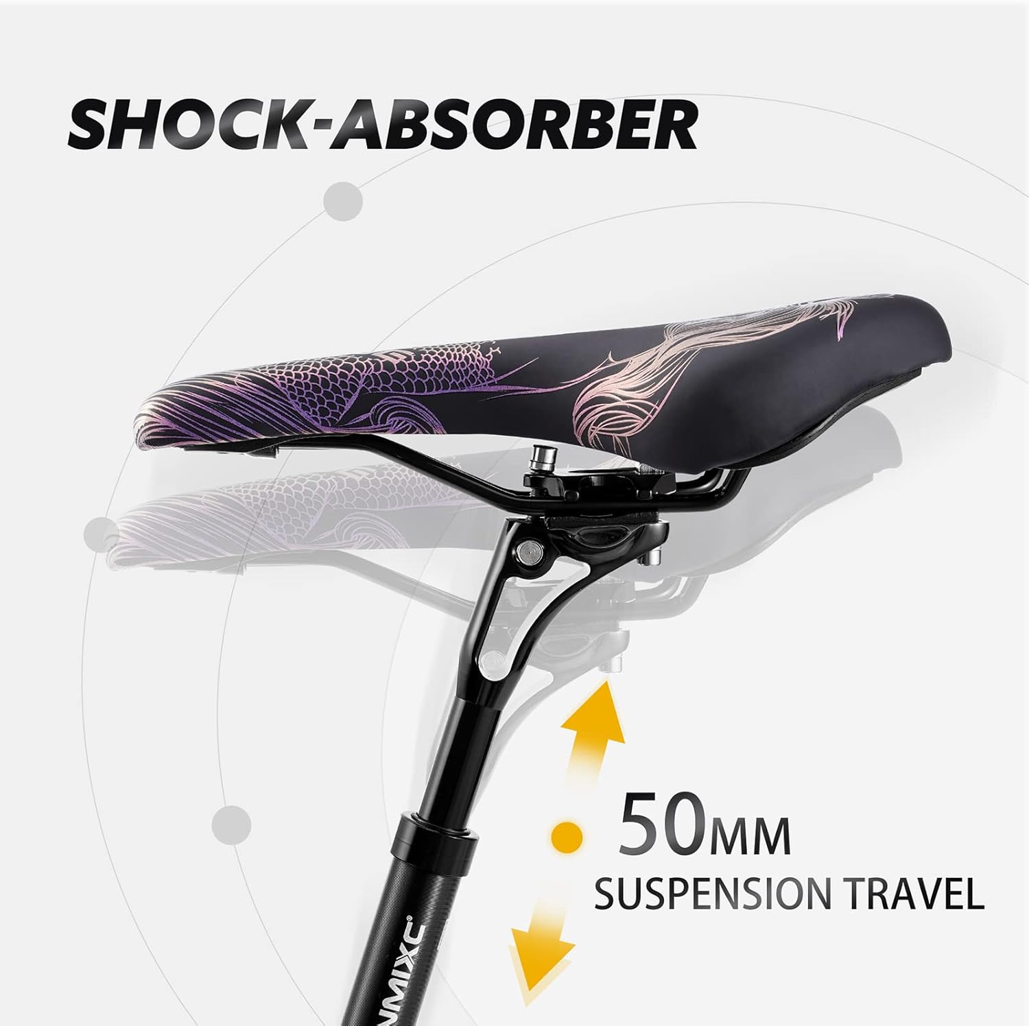 Suspension Seatpost 27.2 – 33.9 400Mm, Adjustable Two-Way-Bolt Clamp, Reduce Win