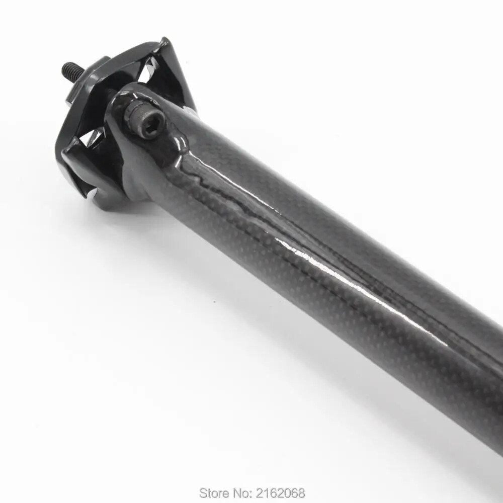 MTB Road Bike Carbon Fibre Seatpost 5mm Offset 25.4/27.2/30.8/31.6/33.9/34.9mm