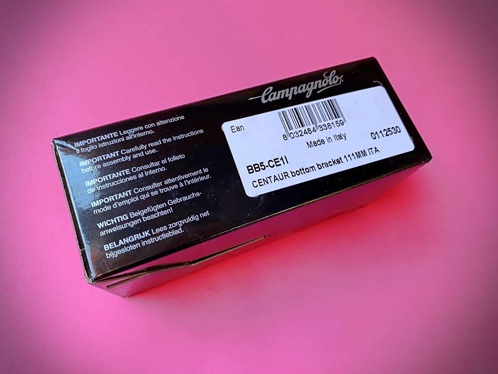 Campagnolo Centaur Bottom Bracket ITA THREAD AXLE 111mm NEW