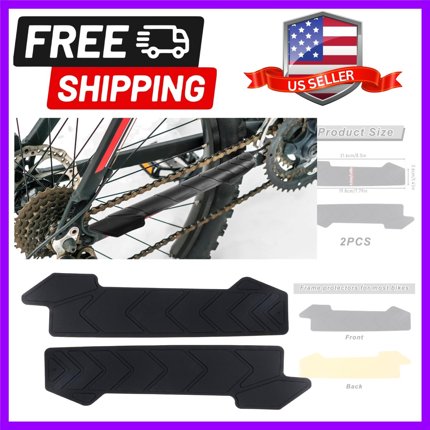 Bicycle Chain Guard Protection Pad Cover Silicone MTB Bike Chain Guard Protec…