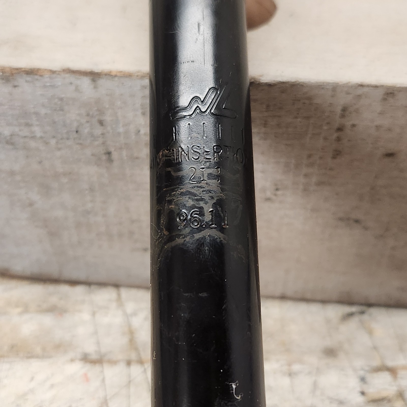 1990s Black Steel Bicycle Quill Stem 21.1mm Quill 25.4mm Clamp 80mm Reach