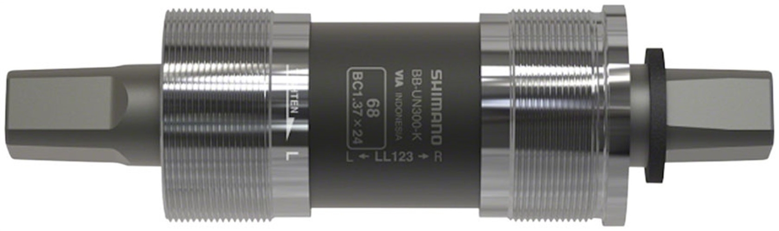 Shimano BB-UN300-K Bottom Bracket – English, 68 x 127.5mm Spindle, Square Taper