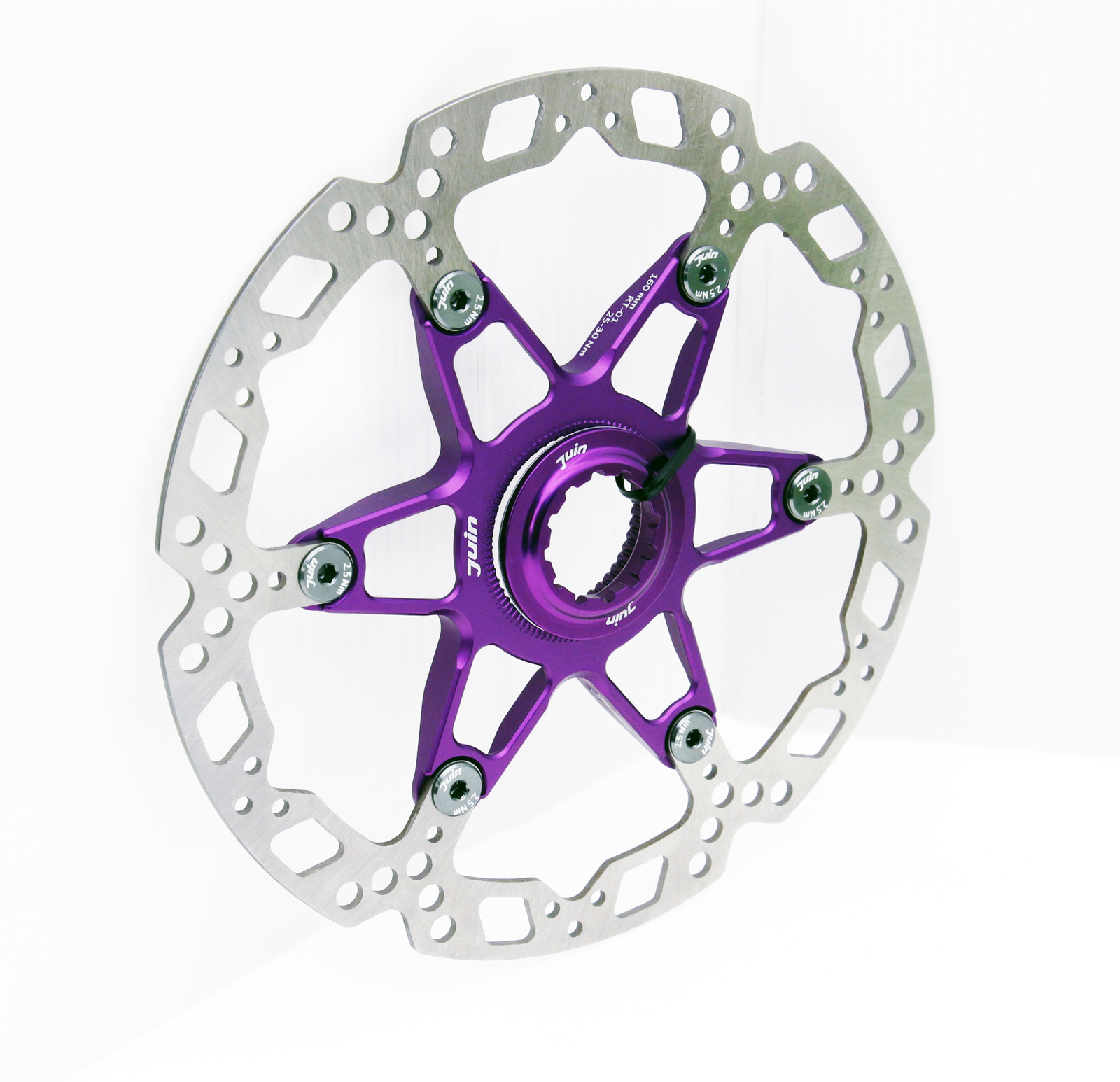 Juin Tech RT01 Purple Centerlock Floating Rotors 160/140mm Pair Road Bike Upgrad