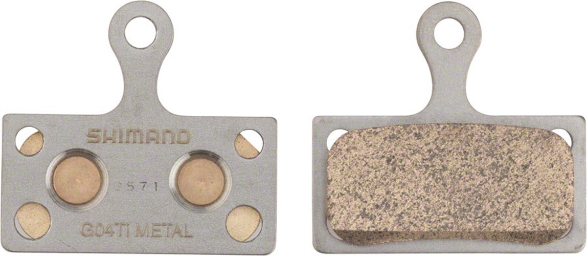 Shimano G04TI-MX Disc Brake Pads and Springs – Metal Compound, Titanium Back Pla