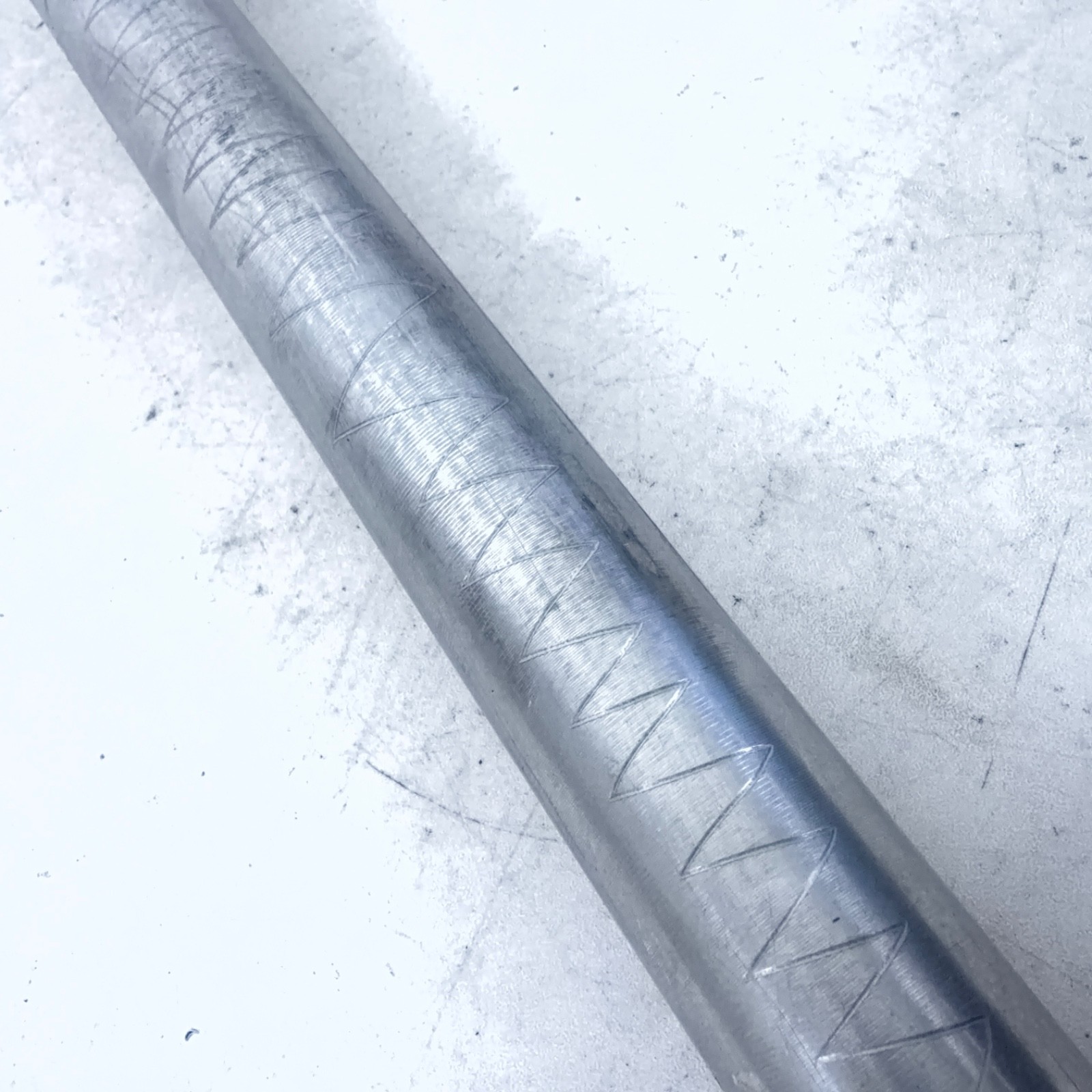 KALLOY Vintage Alloy Bike Seatpost Ø28.6/350mm Silver Adjustable 25mm Setback