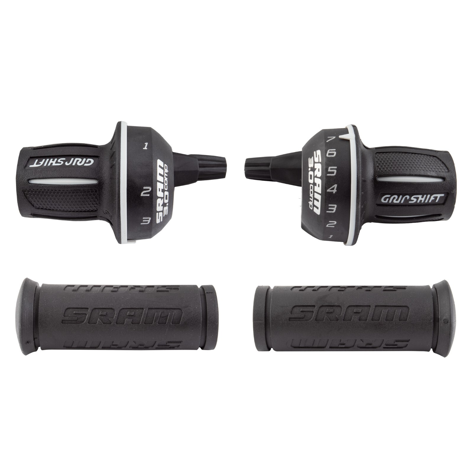 SRAM 3.0 Comp 7-Speed Rear x Micro Front Twist Shifter Set incl. cables & grips