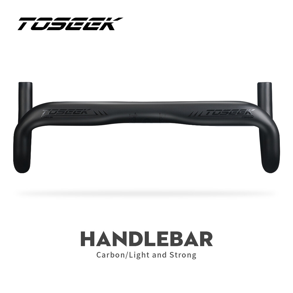 TOSEEK Full Carbon Road Bike Drop Bar Bicycle Handlebars 31.8mm External Routing