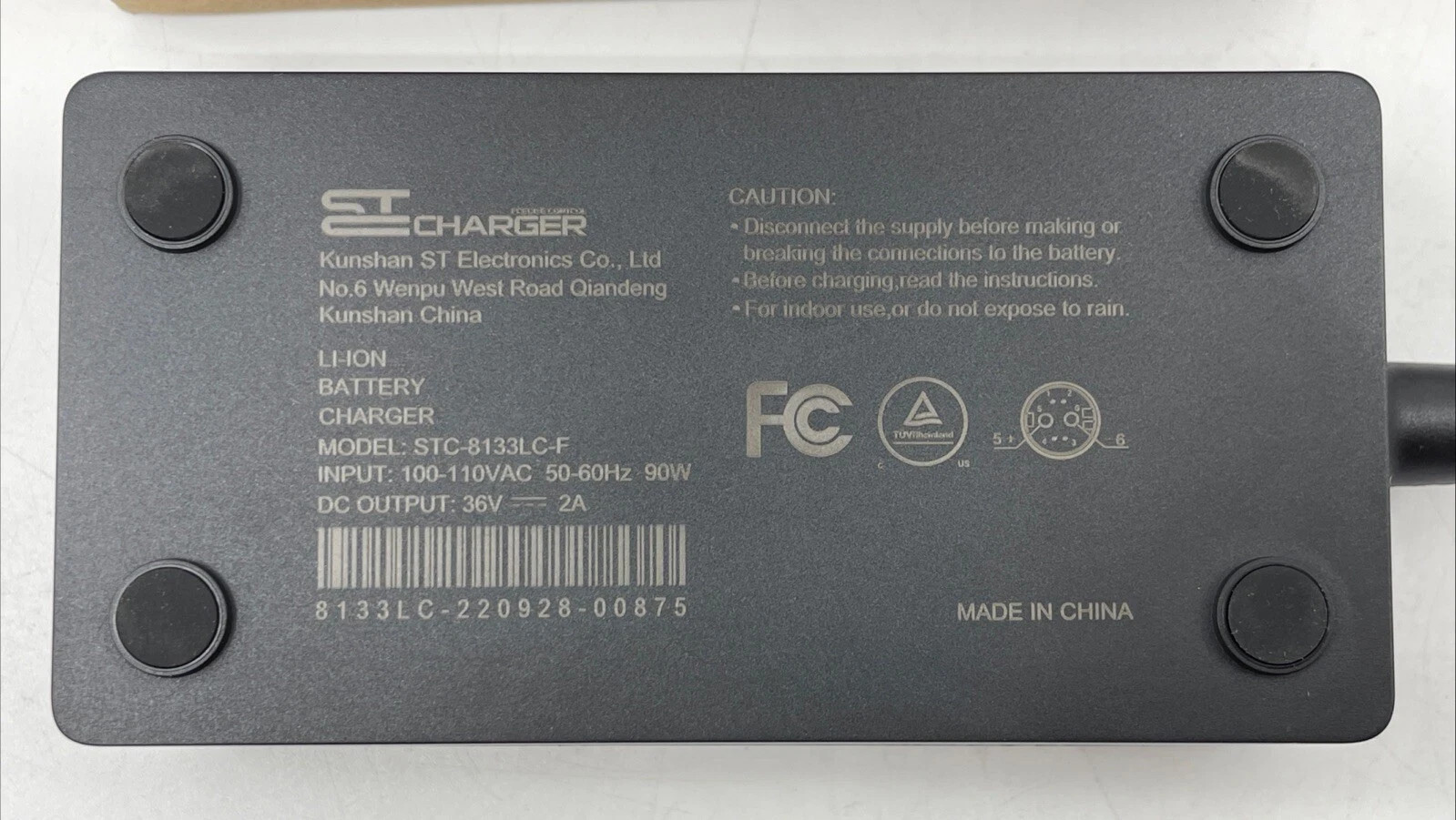FAZUA STC-8133LC-F 2amp eBike Charger USA Canada Cervelo Pinarello Pivot Trek