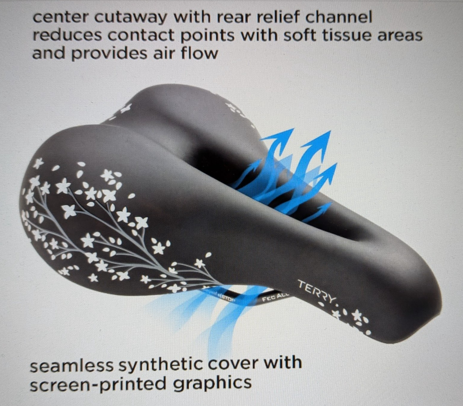 Terry Women’s Cite X Gel Italia Bike Seat Saddle Comfortable Center Cutaway