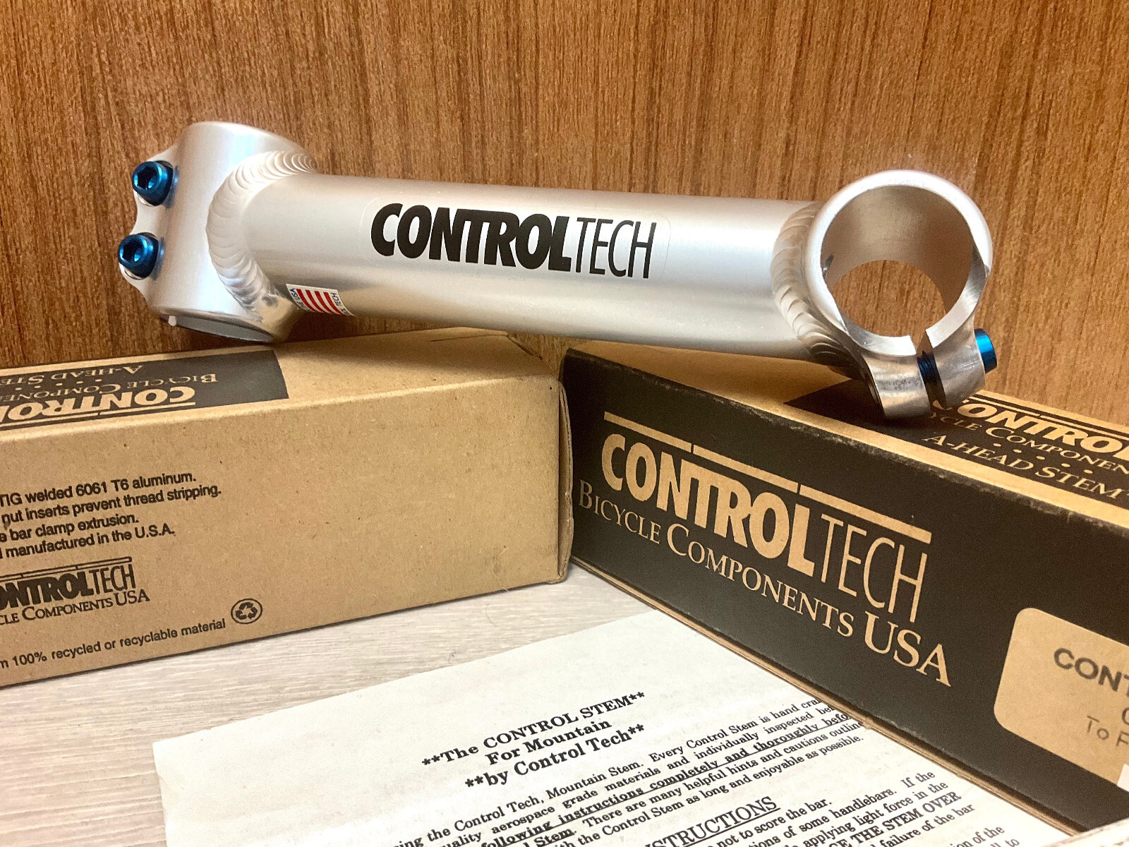 NOS Vintage CONTROLTECH USA AHEAD stem 150 1″ inch Limited Full Aluminum Bi-Color