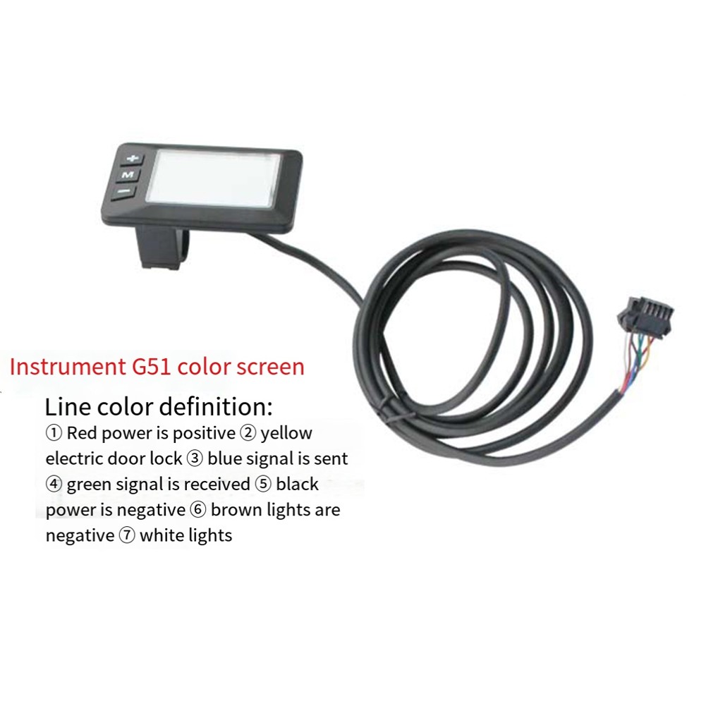 E-Bike G51 LCD Display 24V 36V 48V 52V 60V Electric Scooter Display for7622