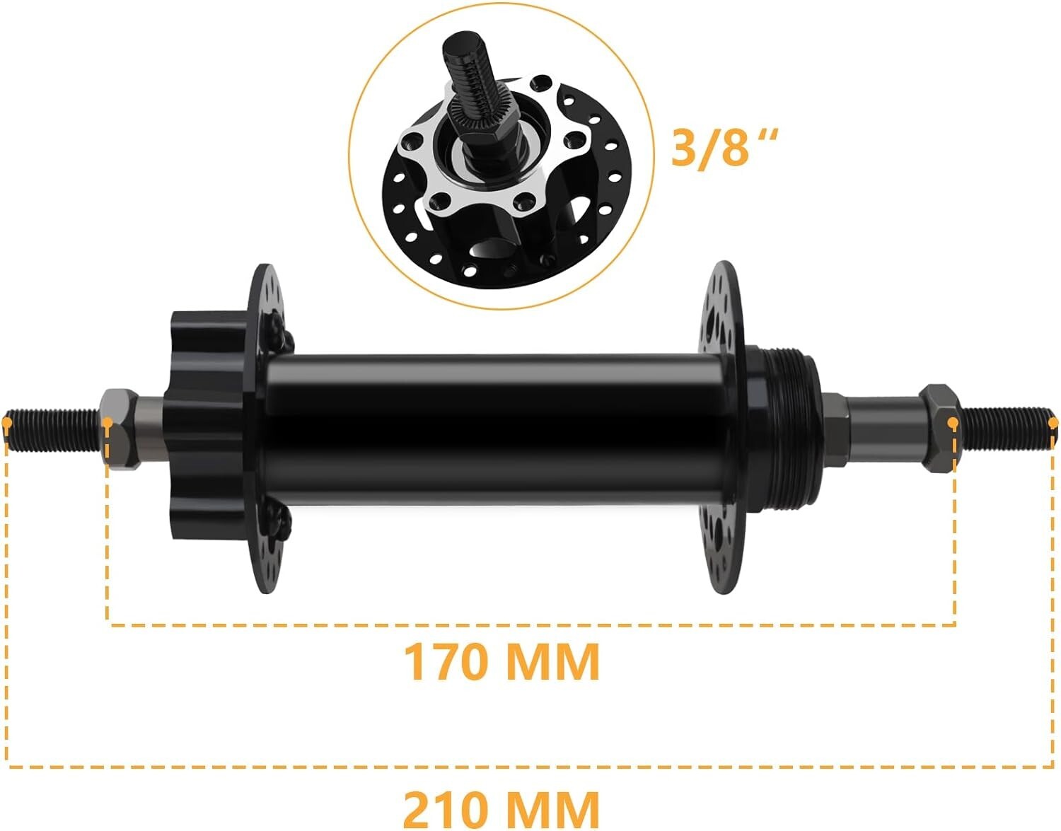 Front Rear Cassette Wheel Hub Disc Adapter 36 Fit Disc Brake & 7 speed freewheel
