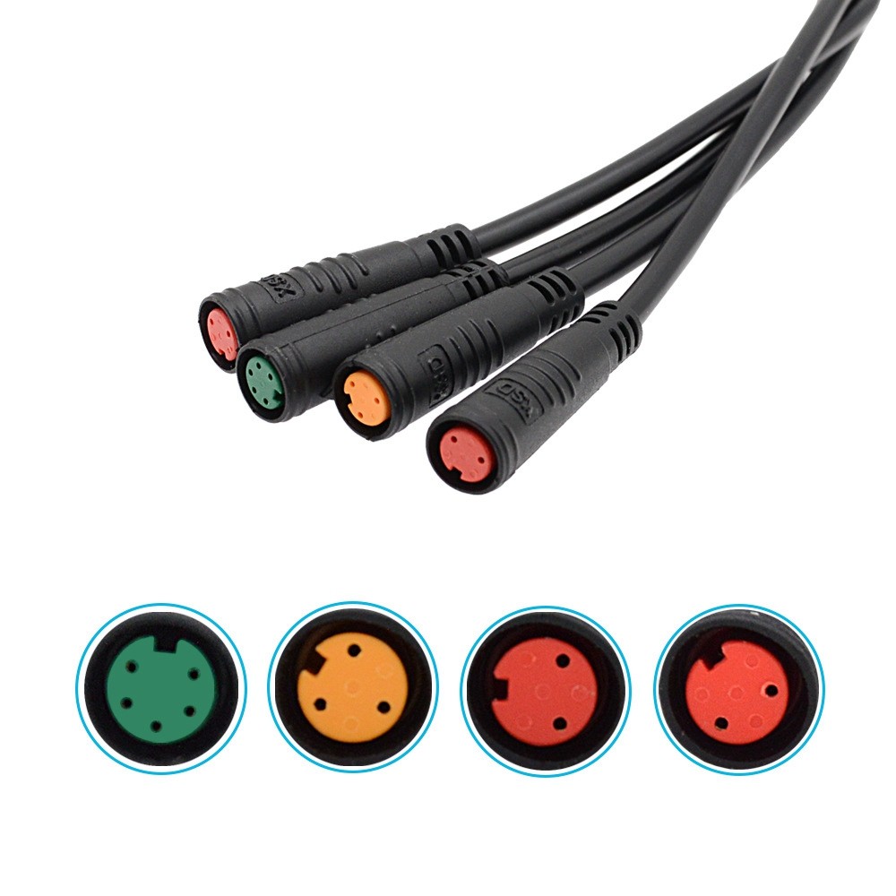 E-bike 150cm 2T4 Extension Cable 9Pin Controller Adapter Cable Waterproof Plug